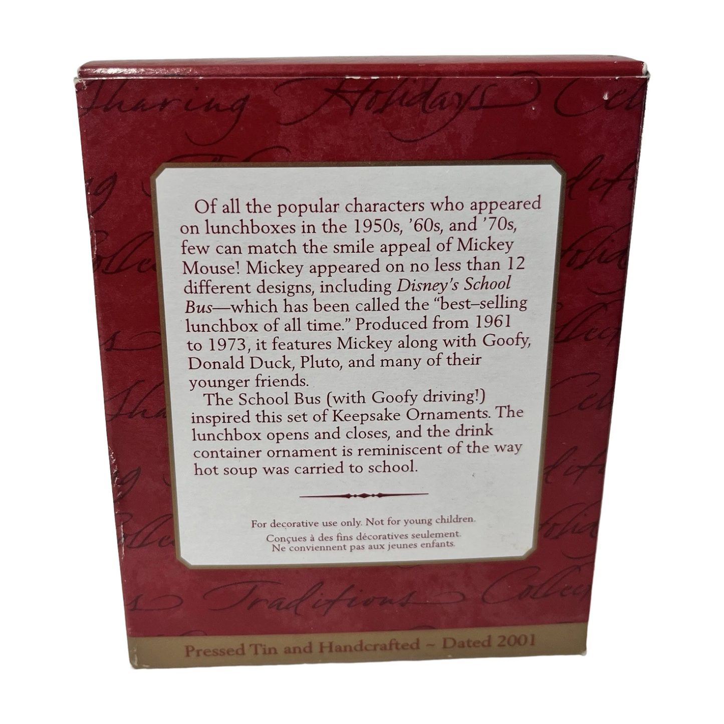 2001 Disney's School Bus Lunch Box (Mickey Mouse & Friends)