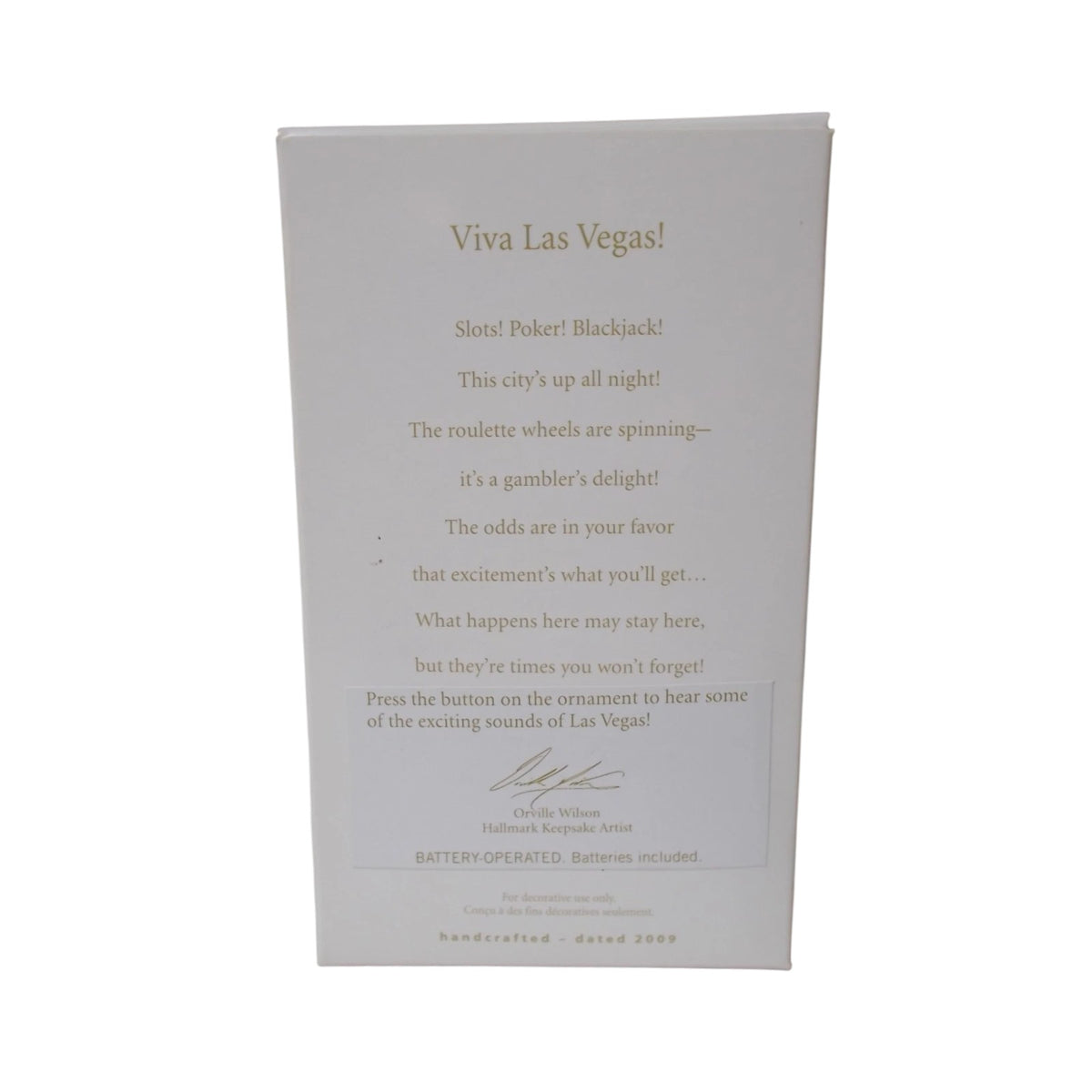 2009 VIva Las Vegas! Hallmark Ornament (Las Vegas) QXG6772 Image2