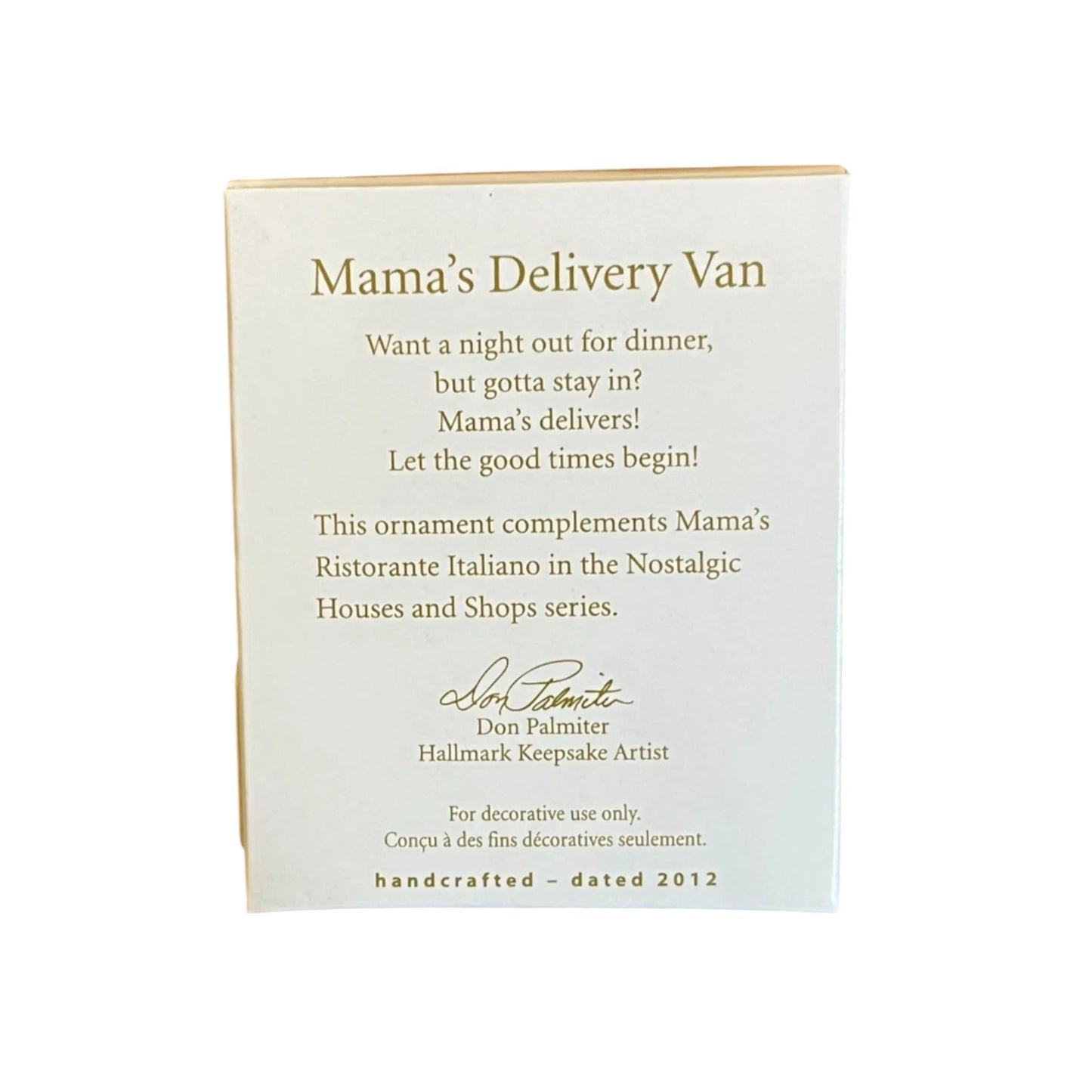 2012 Mama's Delivery Van (Car)