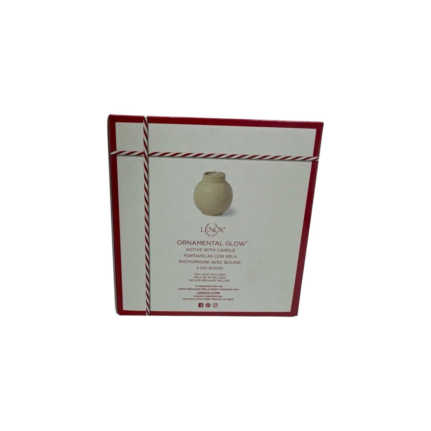 Ornamental Glow Votive with Candle (Ball)