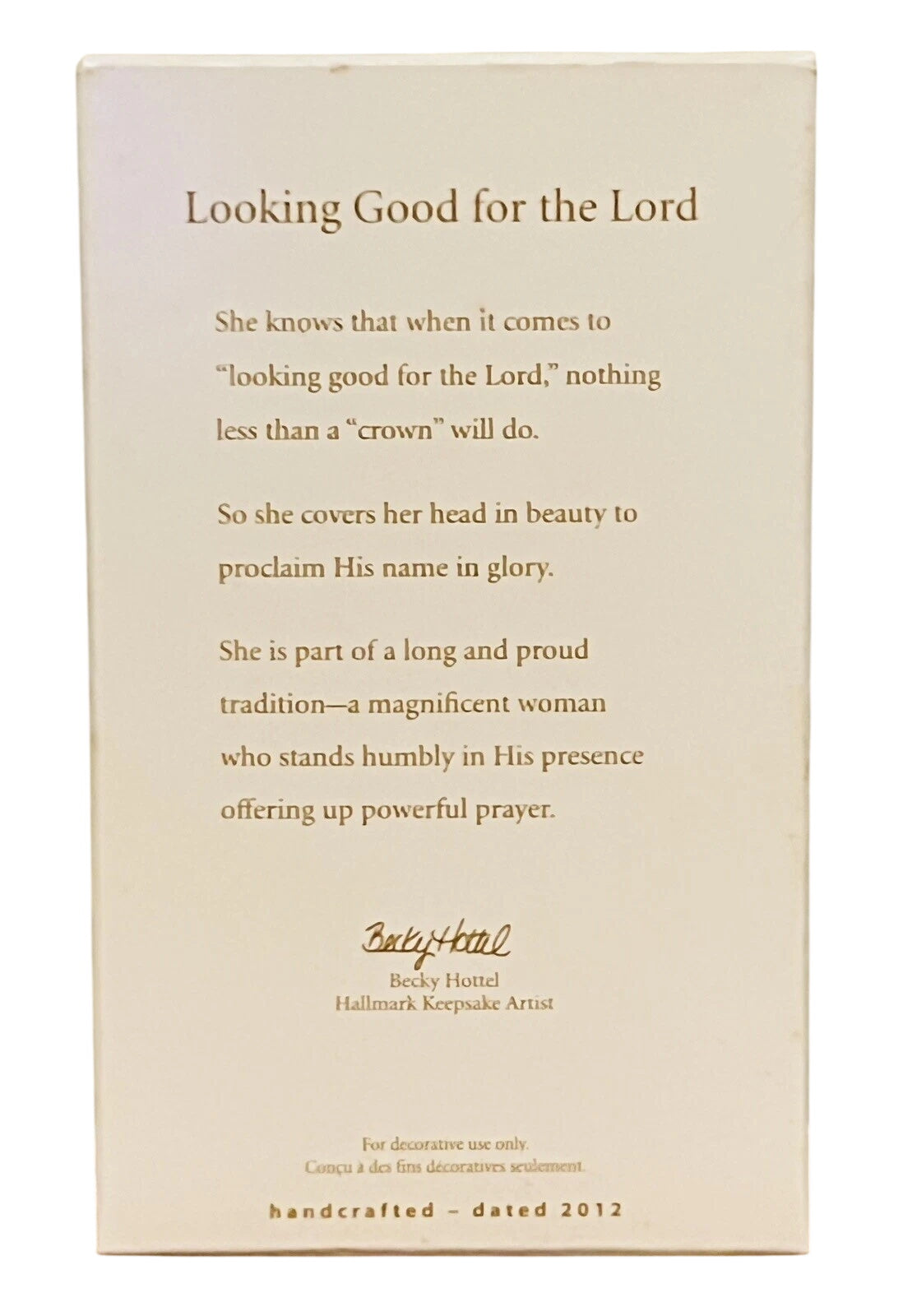 2012 Looking Good for the Lord (Hat)