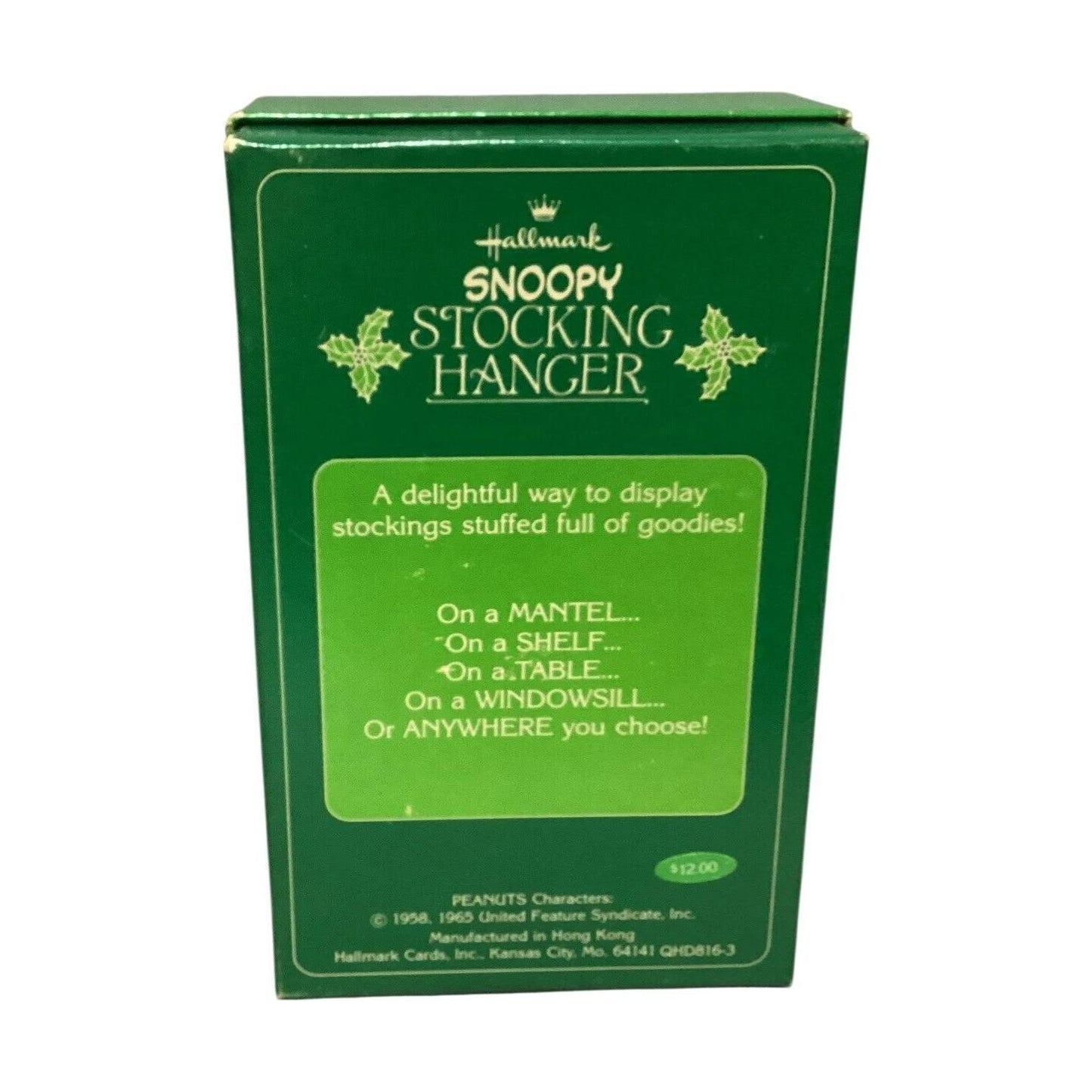 1979 Snoopy Stocking Hanger (Peanuts)