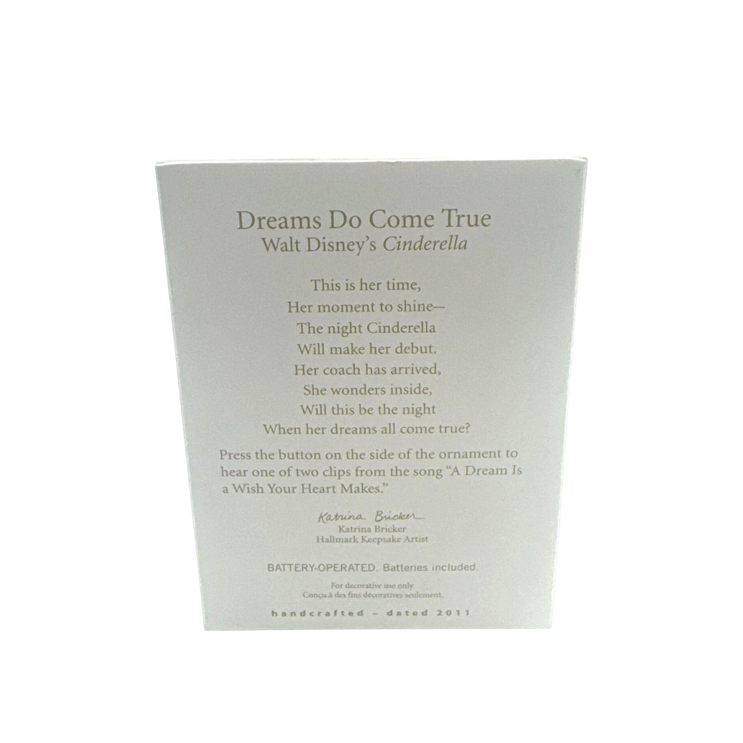 2011 Dreams Do Come True (Cinderella)