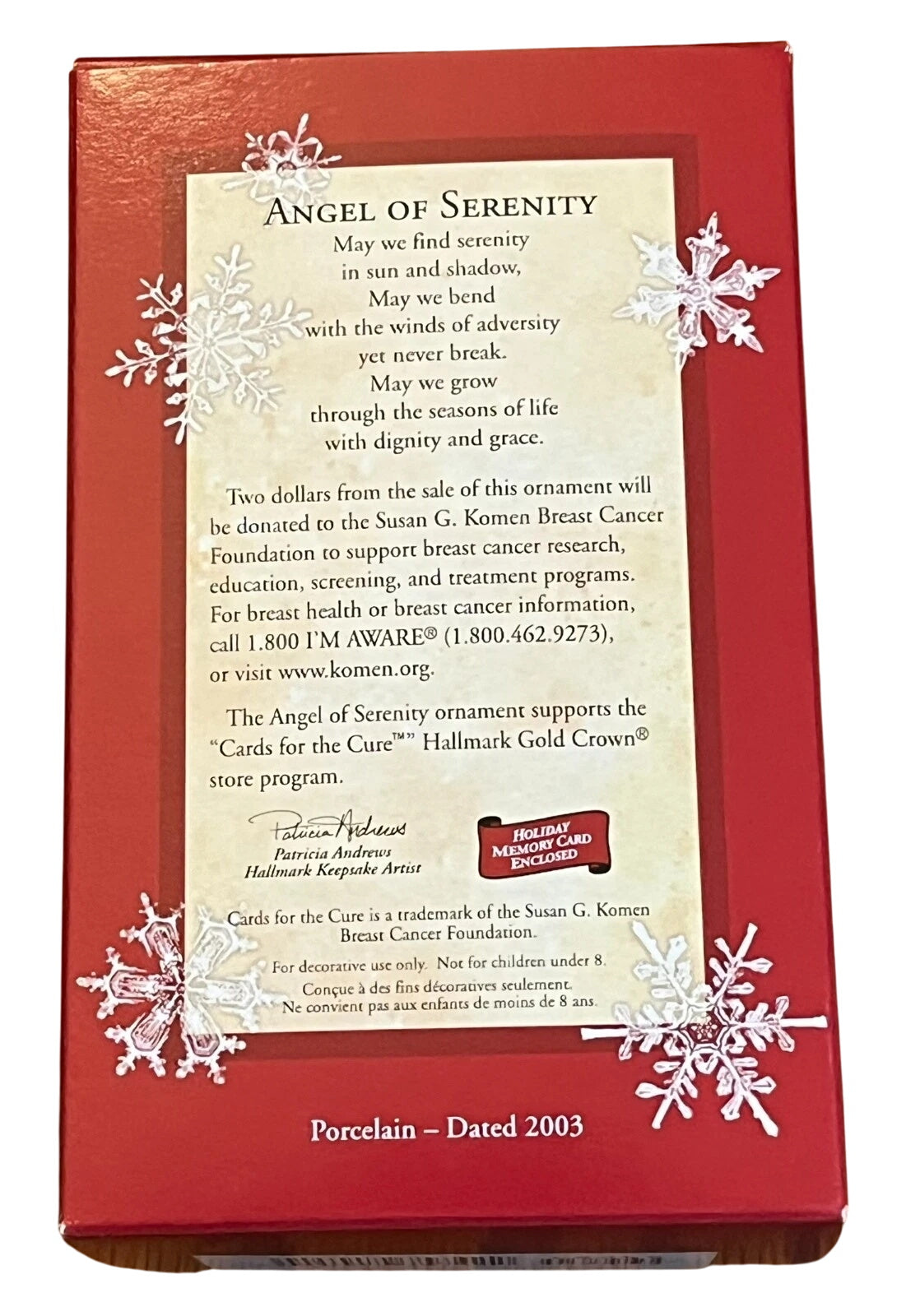 2003 Angel of Serenity (Susan G Komen)