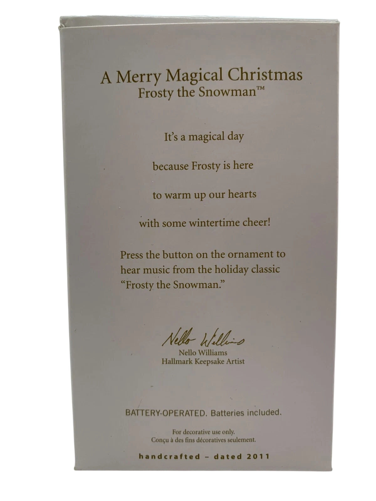 2011 A Merry Magical Christmas (Frosty the Snowman)