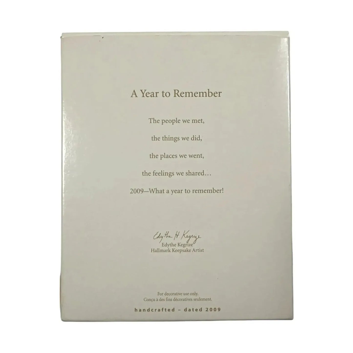 2009 A Year to Remember (Snowflake)