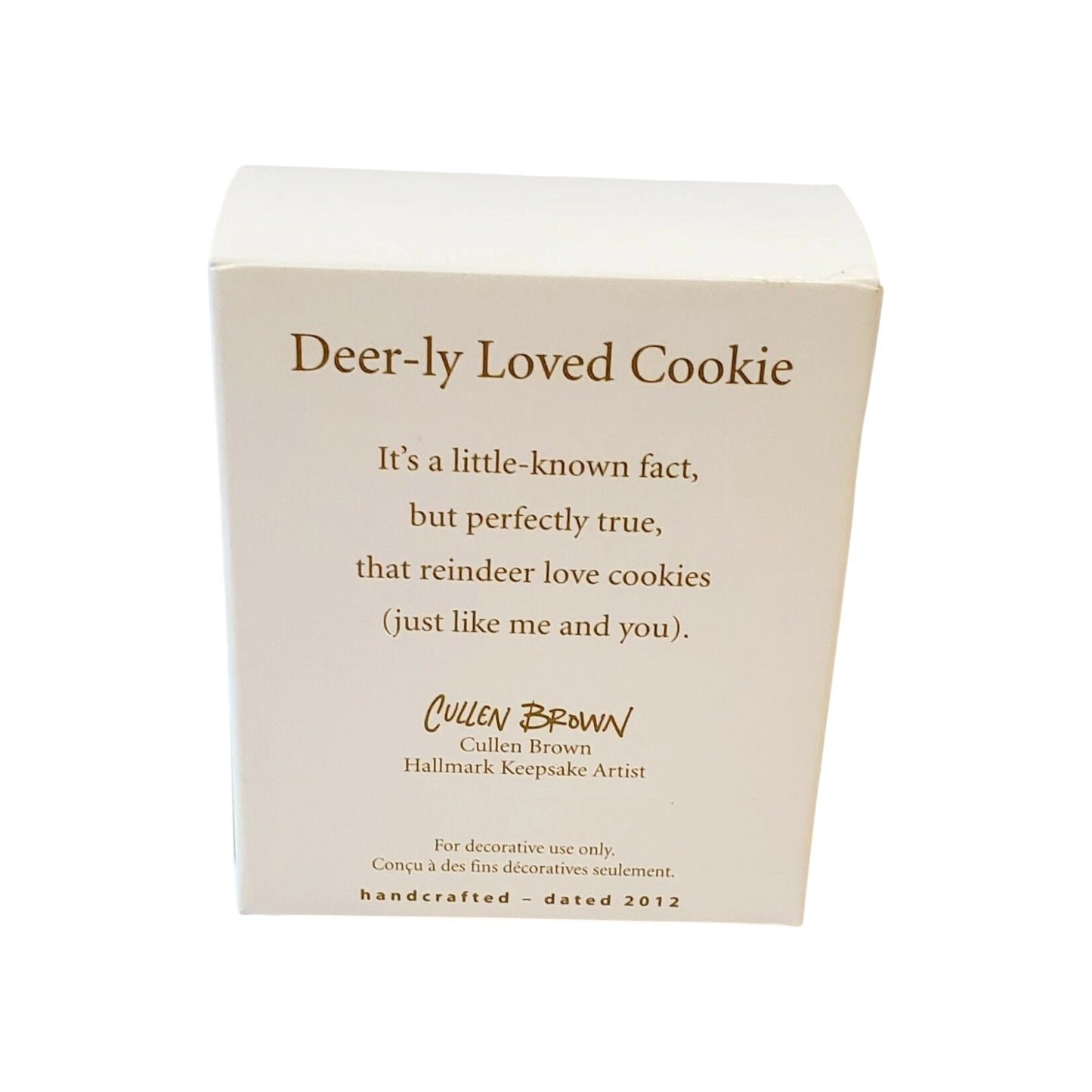 2012 Deer-ly Loved Cookie (Reindeer)