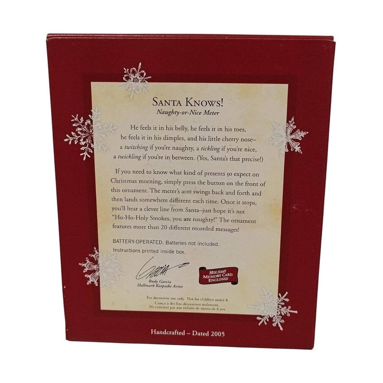 2005 Santa Knows! (Naughty-or-Nice Meter)