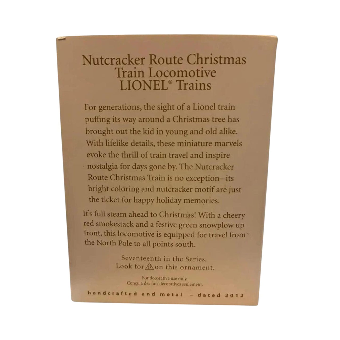 2012 Nutcracker Route Christmas Train Locomotive (Lionel)