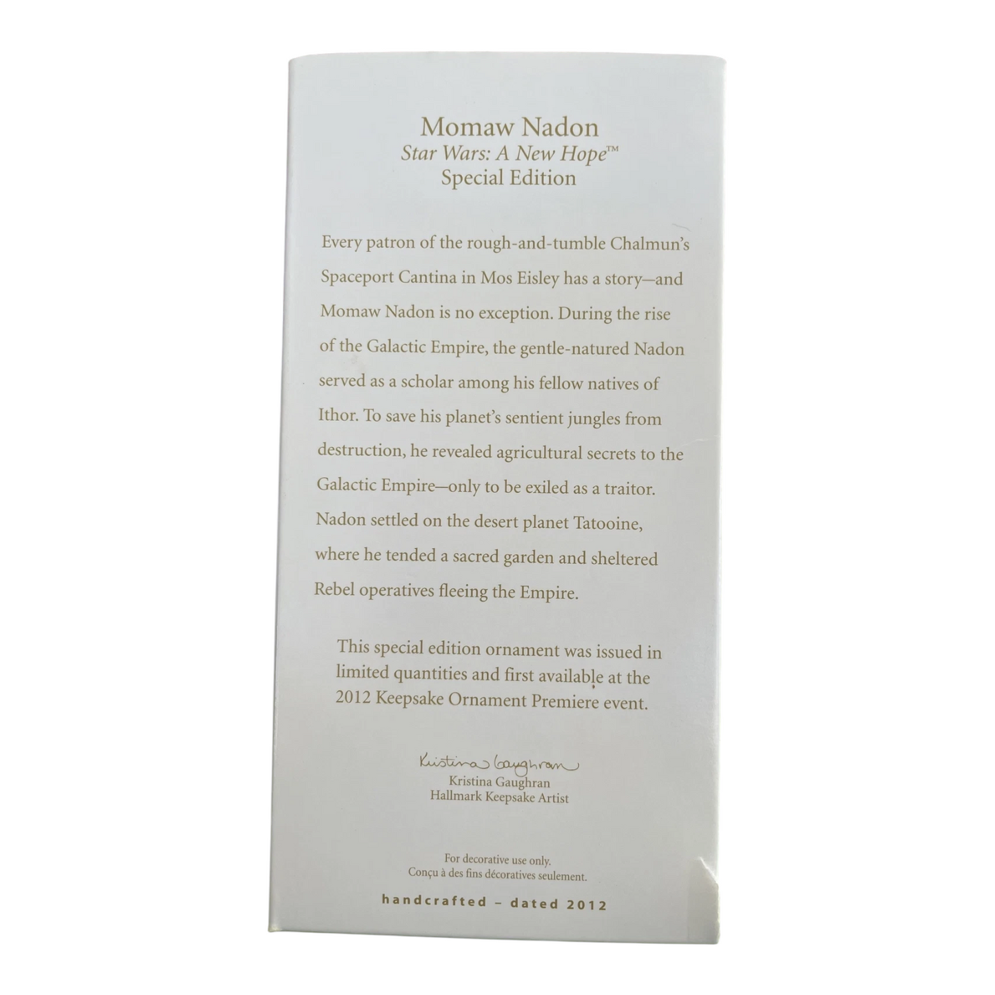 2012 Momaw Nadon (Star Wars)