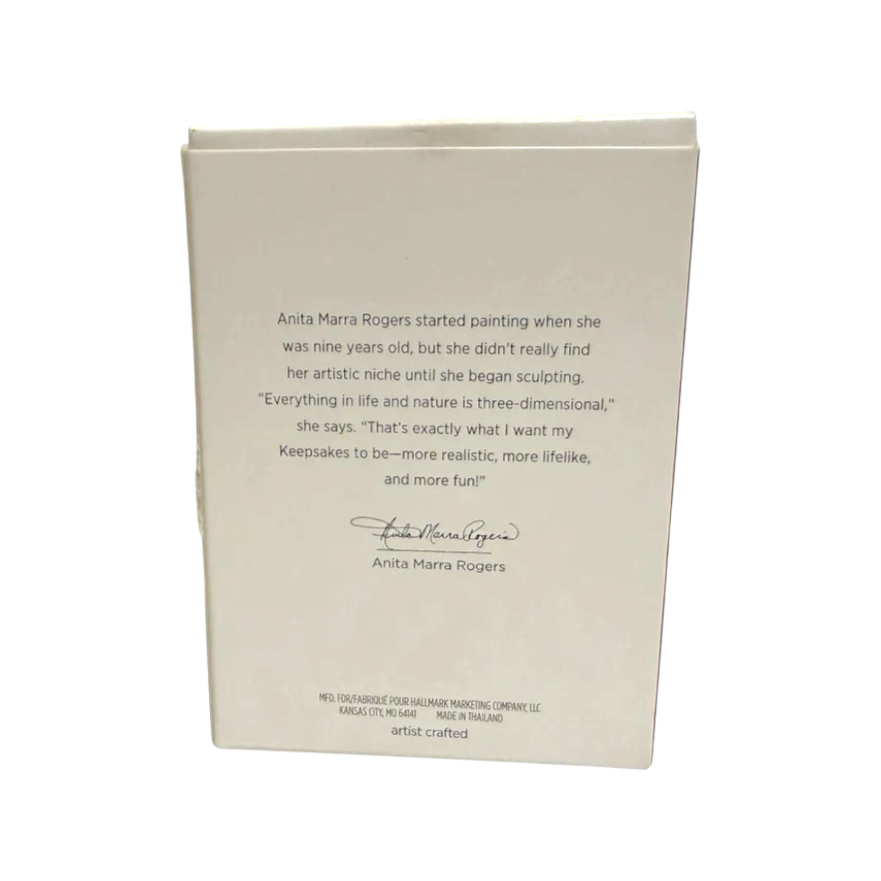 Book with text and signature on a white background