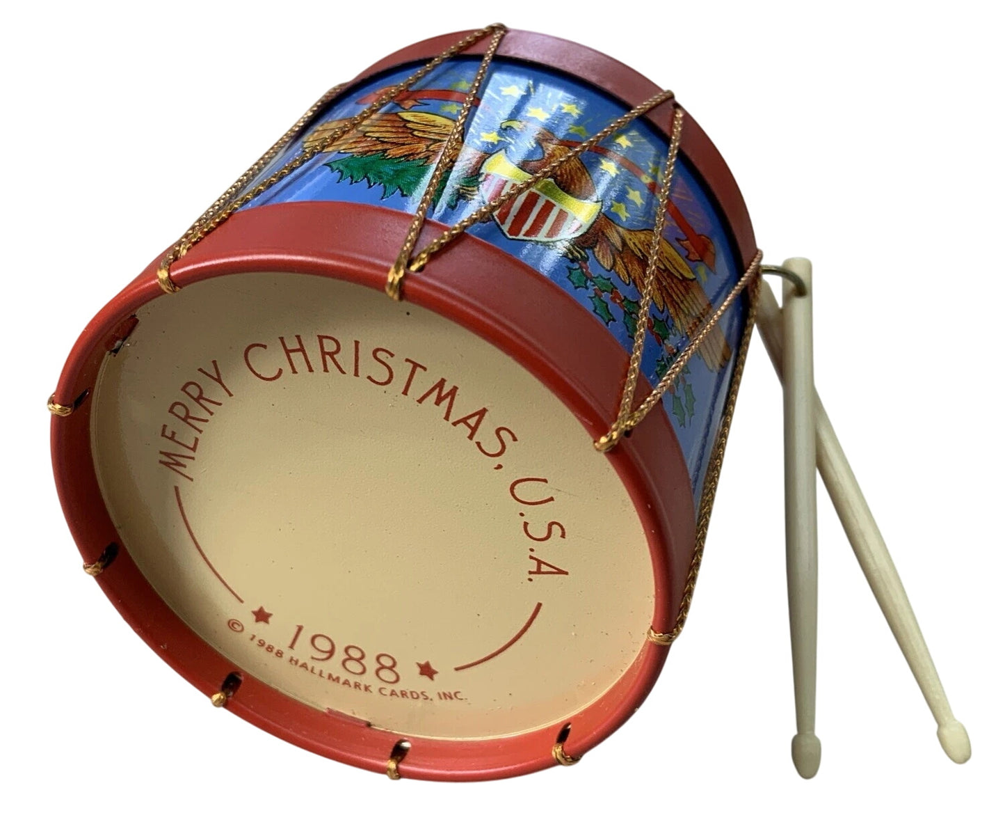 1988 Americana Drum Hallmark Ornament (Drummer) QX4881