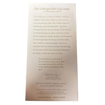 2008 The Unforgettable Leg Lamp (A Christmas Story)