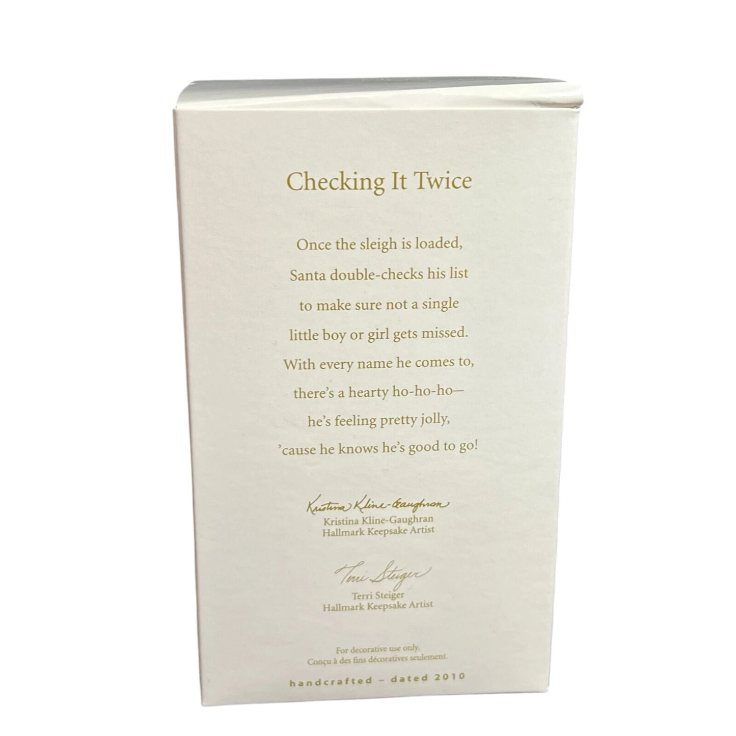 2010 CHecking It Twice Hallmark Ornament (Santa Claus) QXG7373