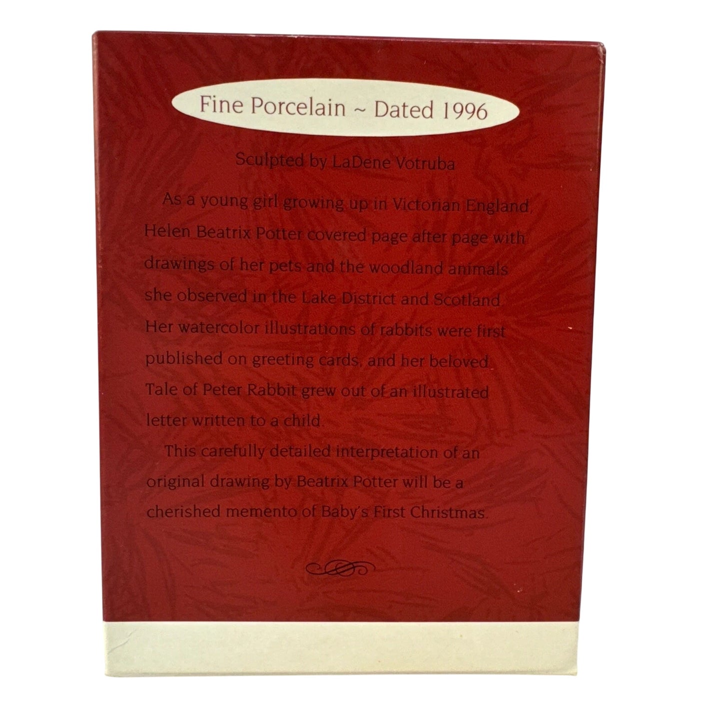 1996 Baby's First Christmas Hallmark Ornament (Beatrix Potter) QX5744