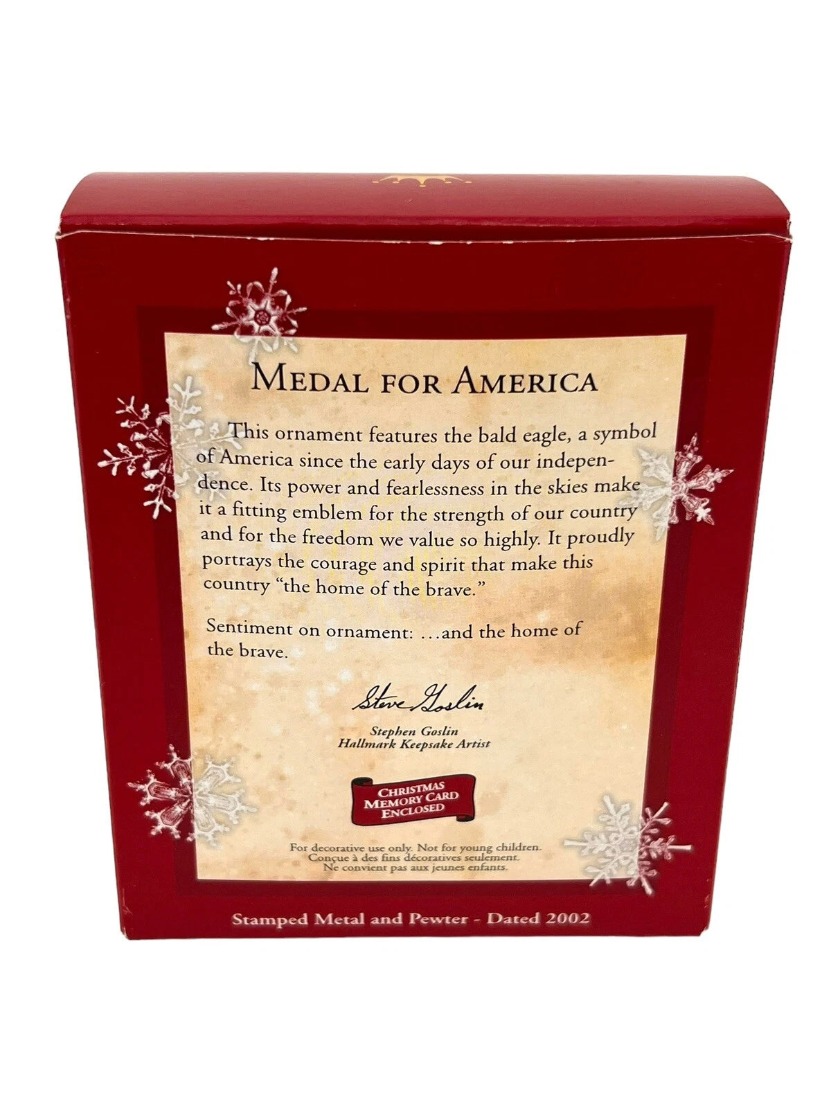 2002 Medal for America Hallmark Ornament (Military Appreciation) QX2936