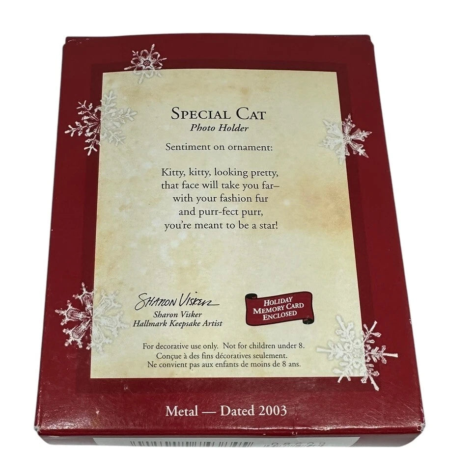 2003 Special Cat Hallmark Ornament (Photo Holder) QXG8609