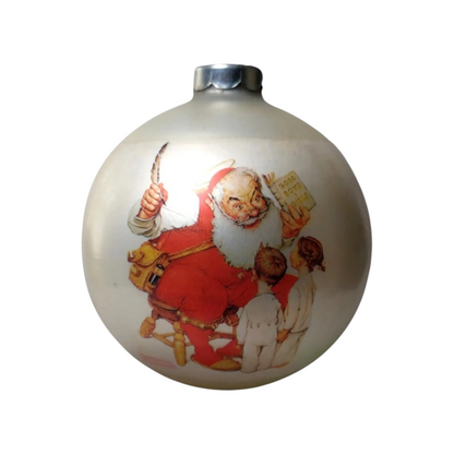 1974 Santa with Children (Norman Rockwell Art Ball)