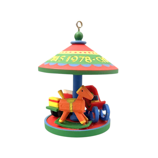 1978 Carousel – Featuring Twirl-About Motion Hallmark Ornament (Tree Trimmer Collection) QX1463 Image1