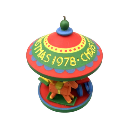 1978 Carousel – Featuring Twirl-About Motion Hallmark Ornament (Tree Trimmer Collection) QX1463 Image4