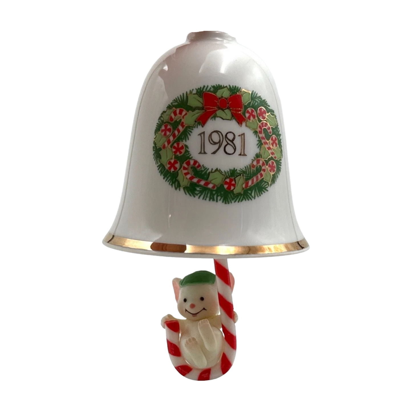 1979 Mouse on Candy Cane Hallmark Ornament (The Bellringers) QX4415