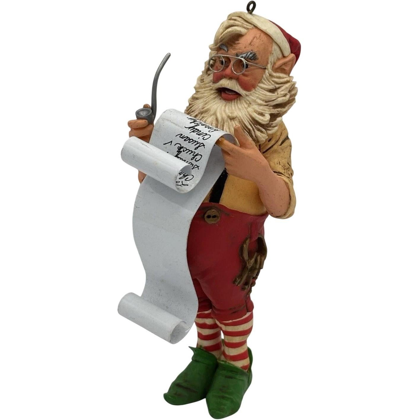 1980 Checking it Twice Hallmark Ornament (Santa Claus) QX1584