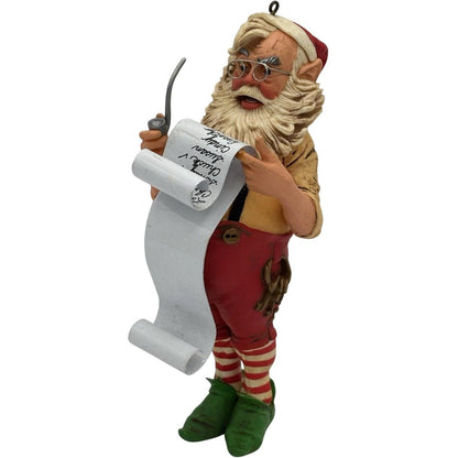 1980 Checking it Twice Hallmark Ornament (Santa Claus) QX1584