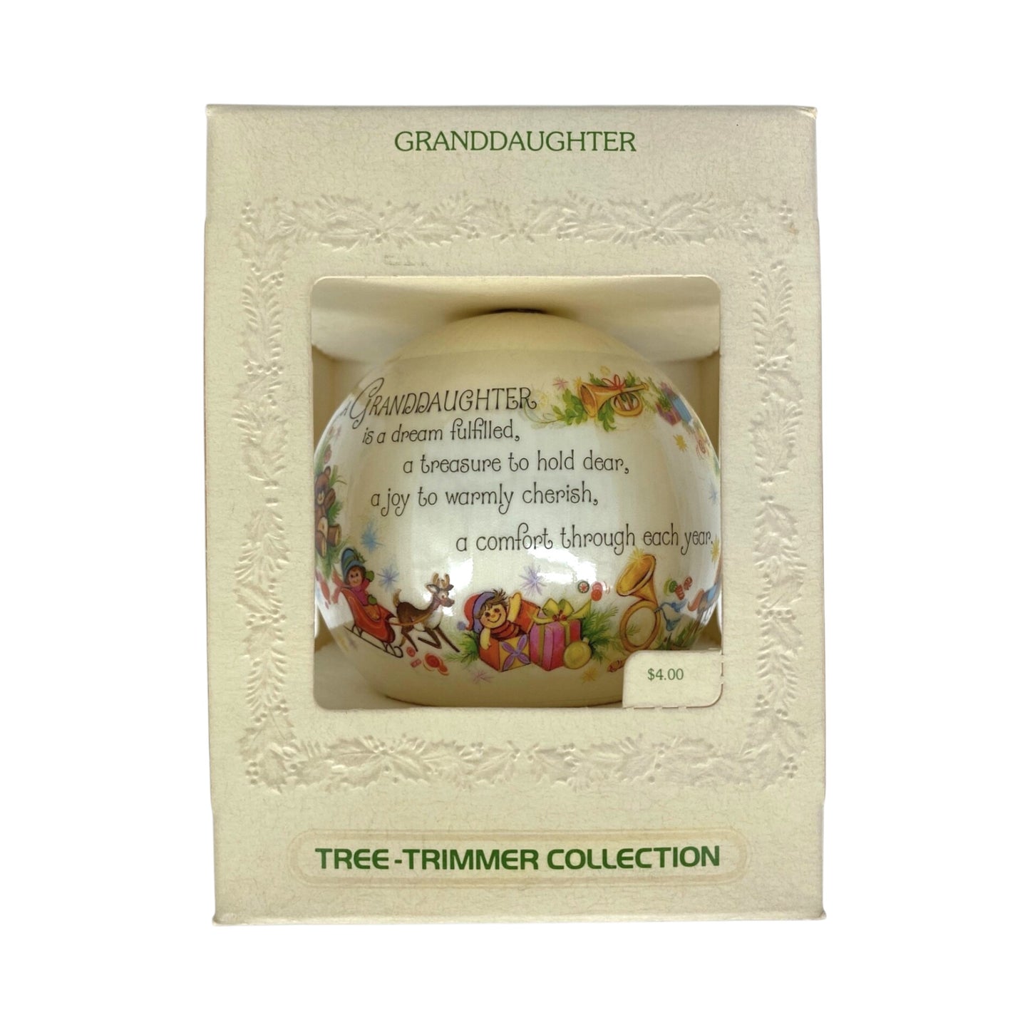 1980 Granddaughter (Ball) Hallmark Ornament QX202-1 Image2