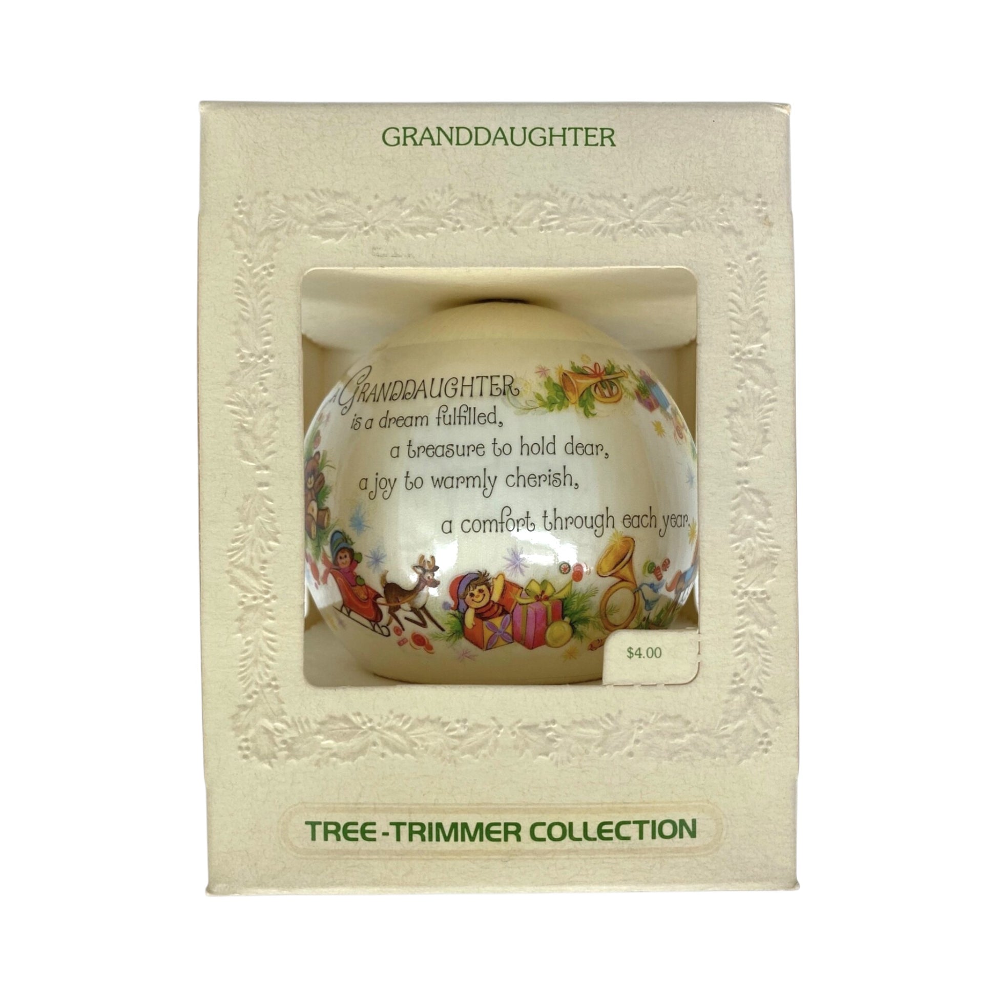 1980 Granddaughter (Ball) Hallmark Ornament QX202-1 Image2