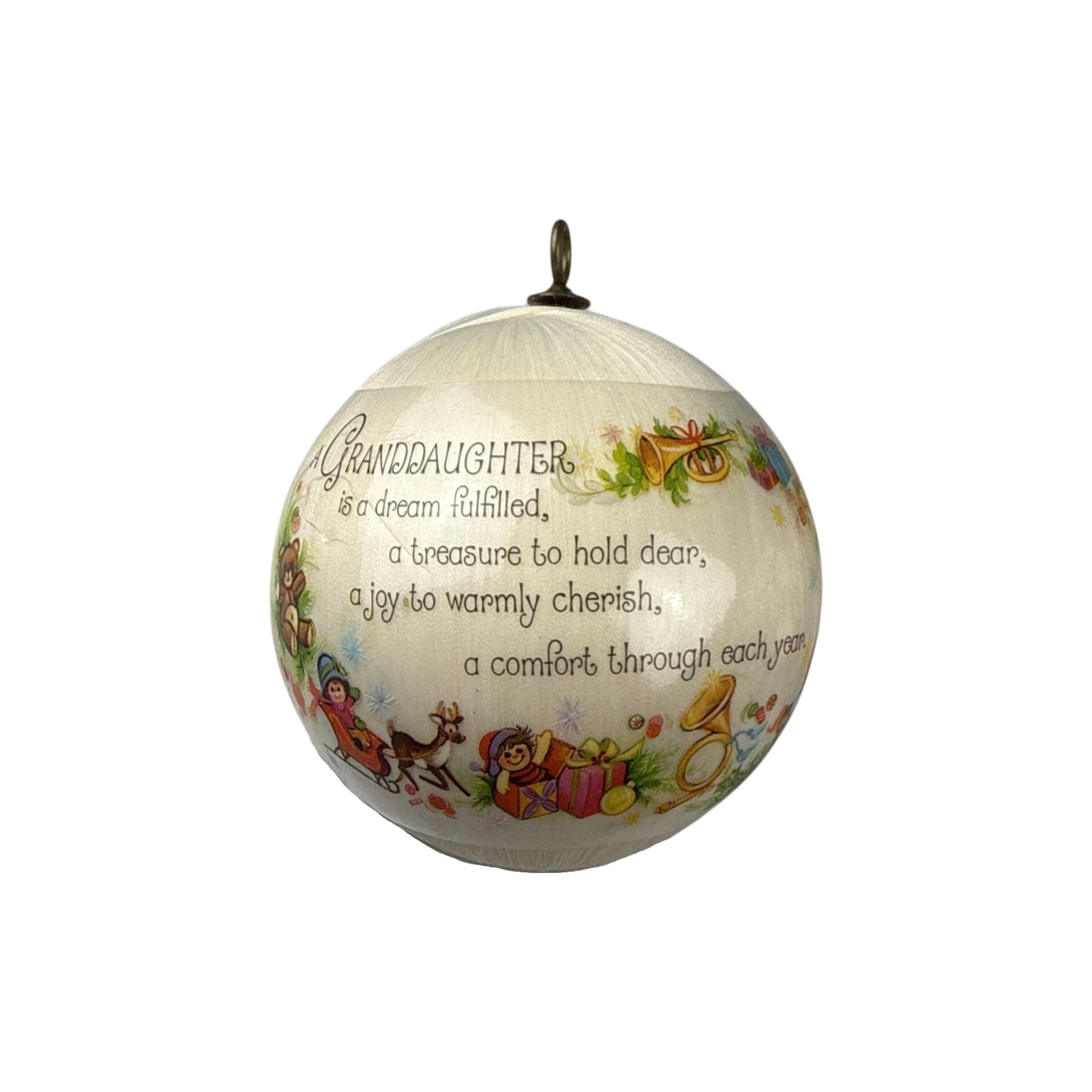 1980 Granddaughter (Ball) Hallmark Ornament QX202-1 Image7