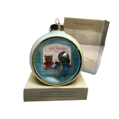 1981 Christmas Dreams (Peek-Thru-Ball) Hallmark Ornament QX437-5 Image2