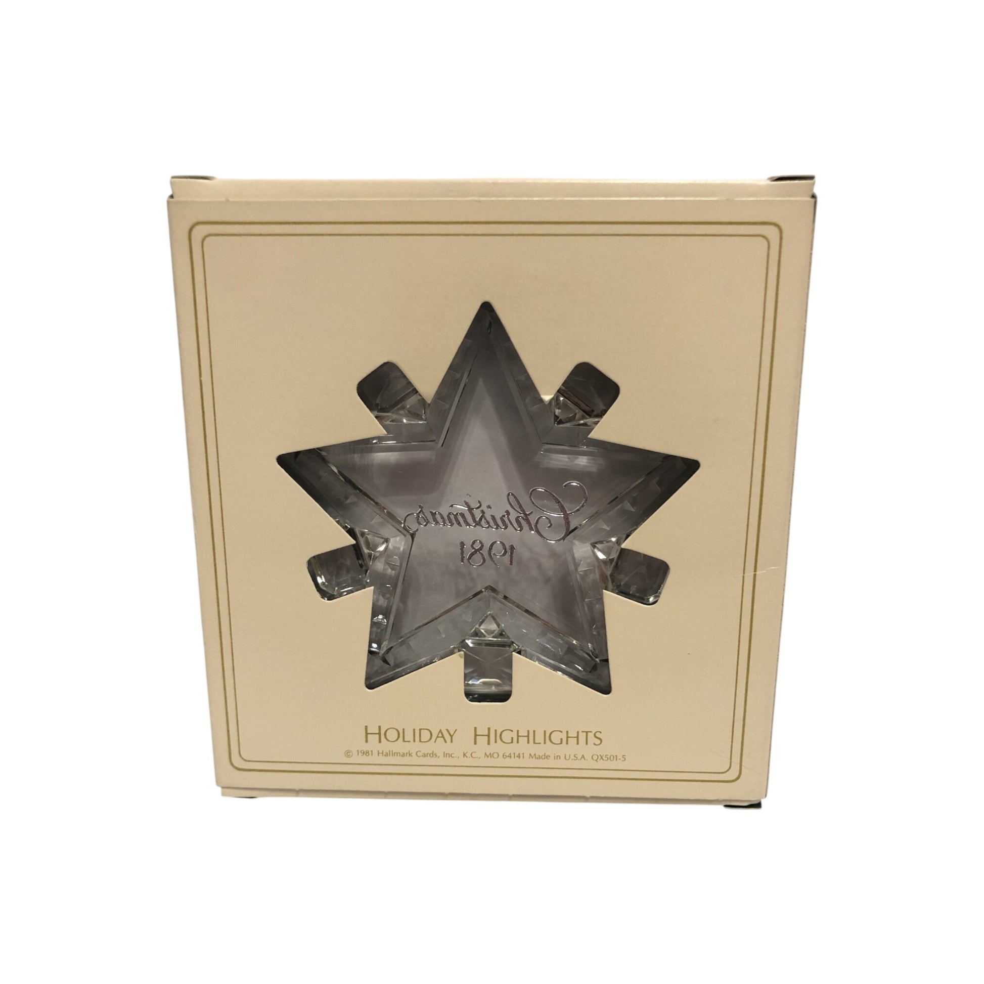 1981 Christmas Star (Acrylic) Hallmark Ornament QX501-5 Image4