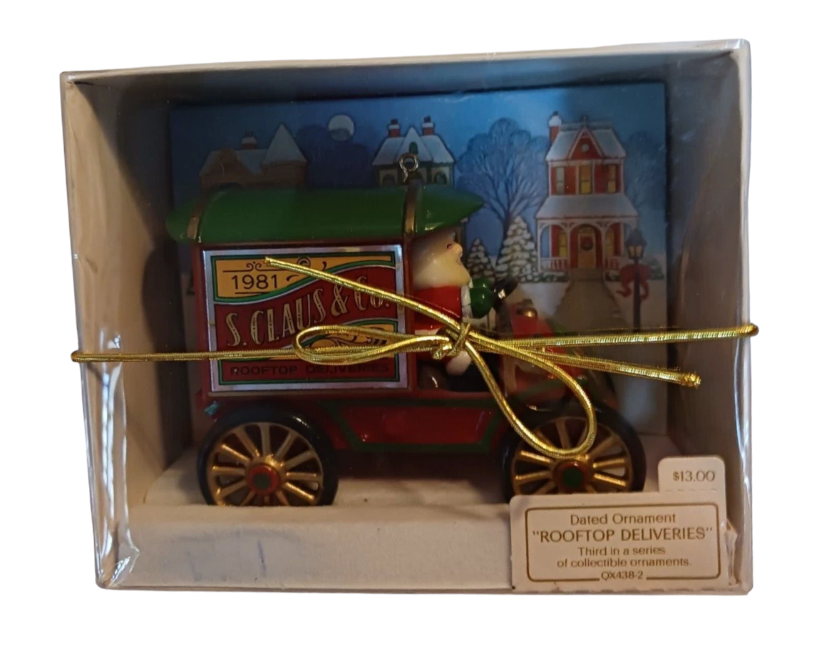 1981 Rooftop Deliveries Hallmark Ornament (Here Comes Santa) QX4382