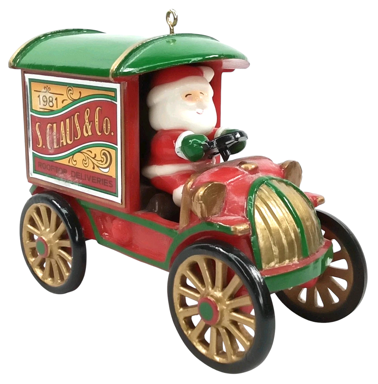 1981 Rooftop Deliveries Hallmark Ornament (Here Comes Santa) QX4382