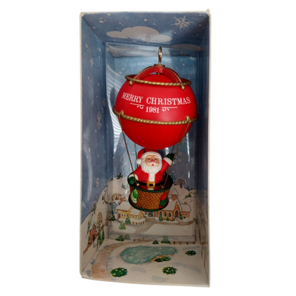 1981 Sailing Santa Hallmark Ornament (Hot Air Balloon) QX4395