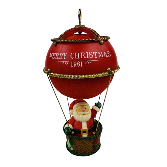 1981 Sailing Santa Hallmark Ornament (Hot Air Balloon) QX4395