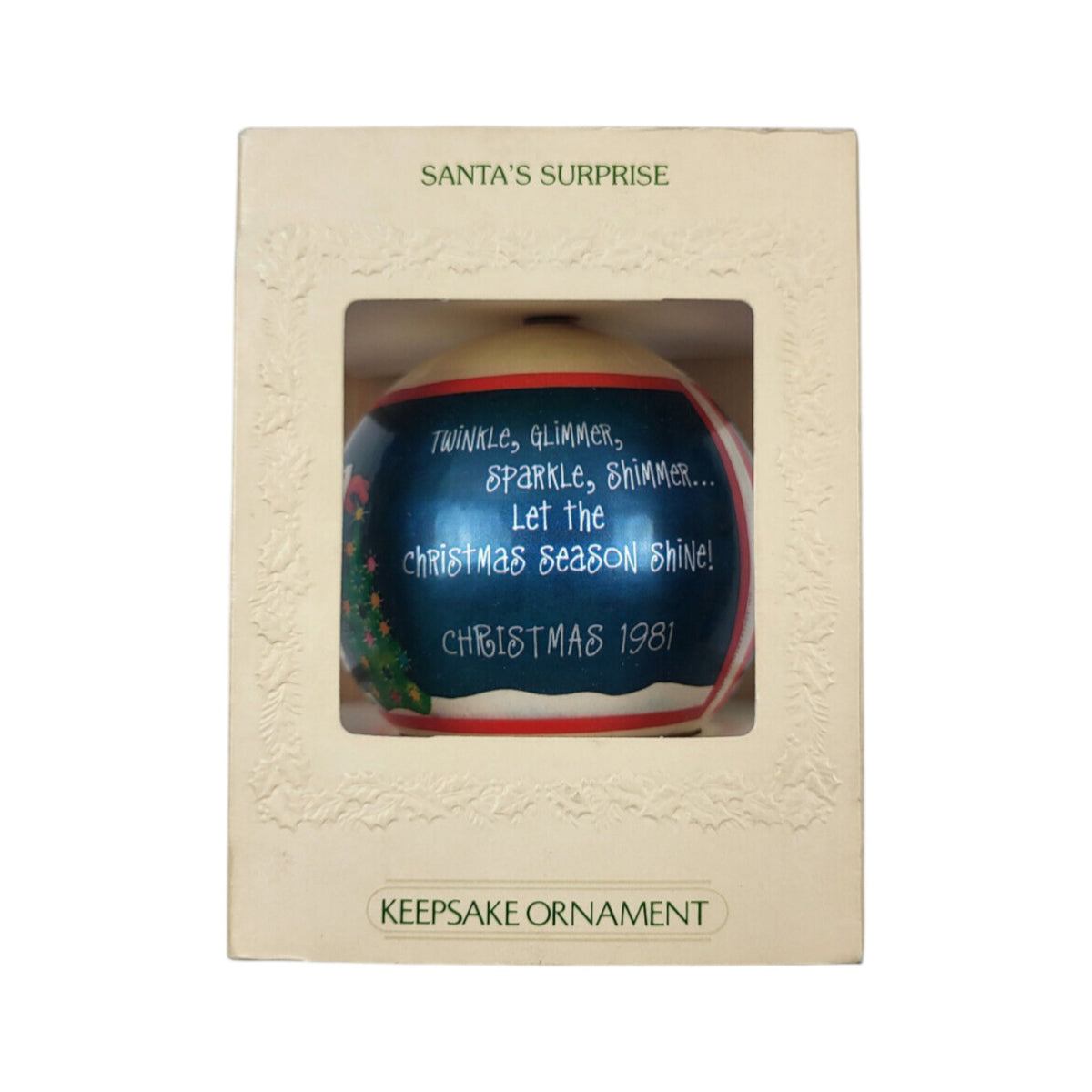 1981 Santa’s Surprise (Ball) Hallmark Ornament QX815-5 Image2