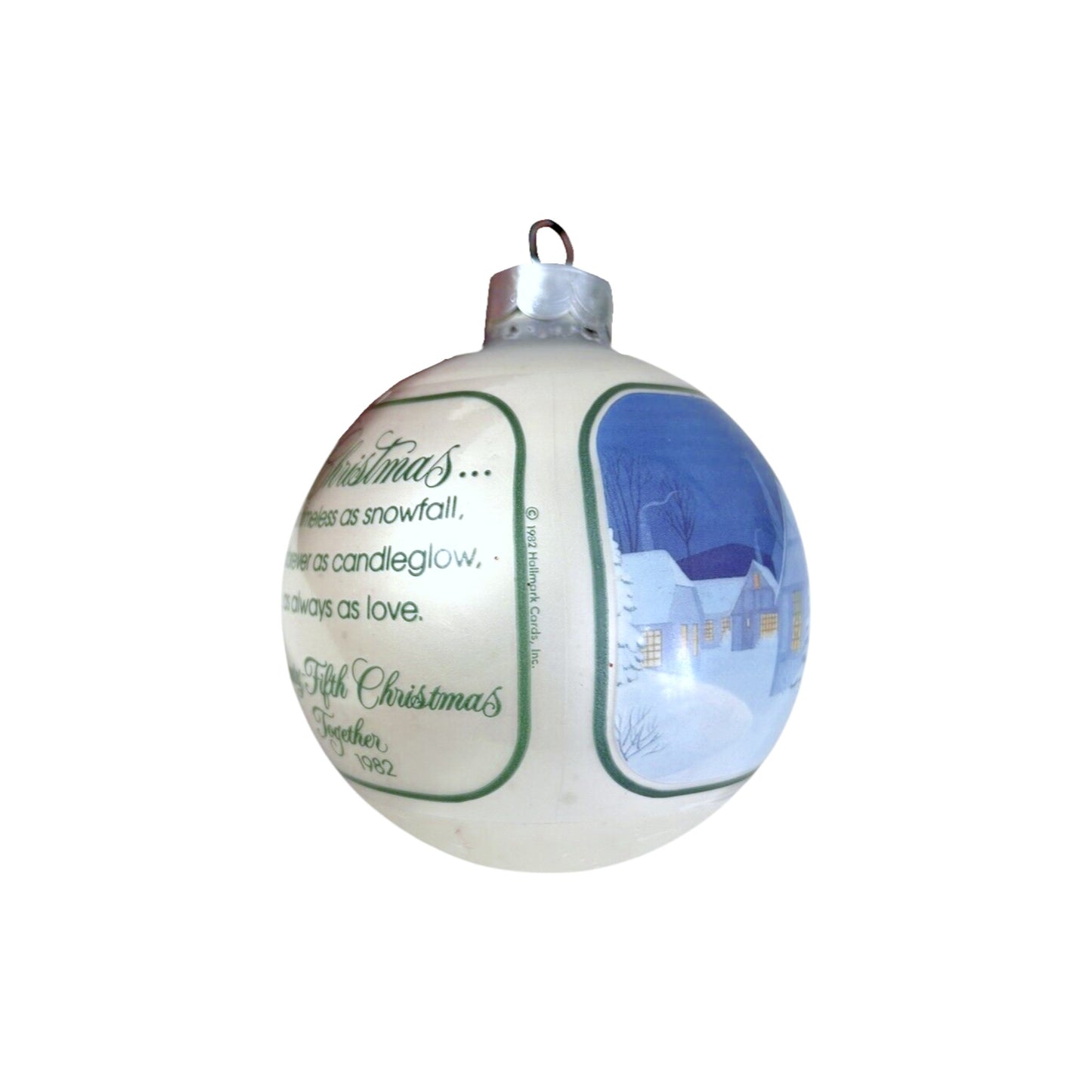 1982 25th Christmas Together (Ball) Hallmark Ornament QX211-6 Image6
