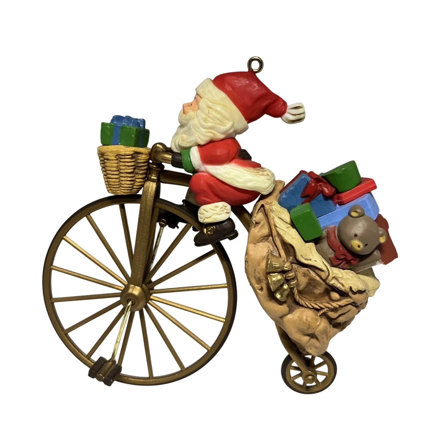 1982 Cycling Santa Hallmark Ornament (Santa Claus) QX4355