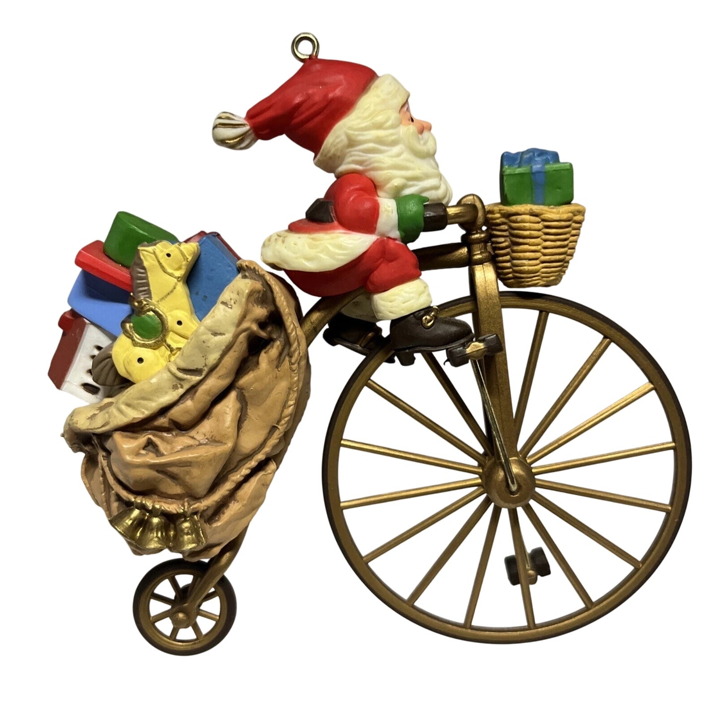 1982 Cycling Santa Hallmark Ornament (Santa Claus) QX4355