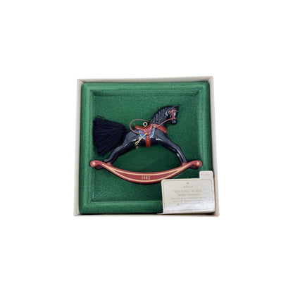 1982 Black Hallmark Ornament (Rocking Horse) QX5023 Image2