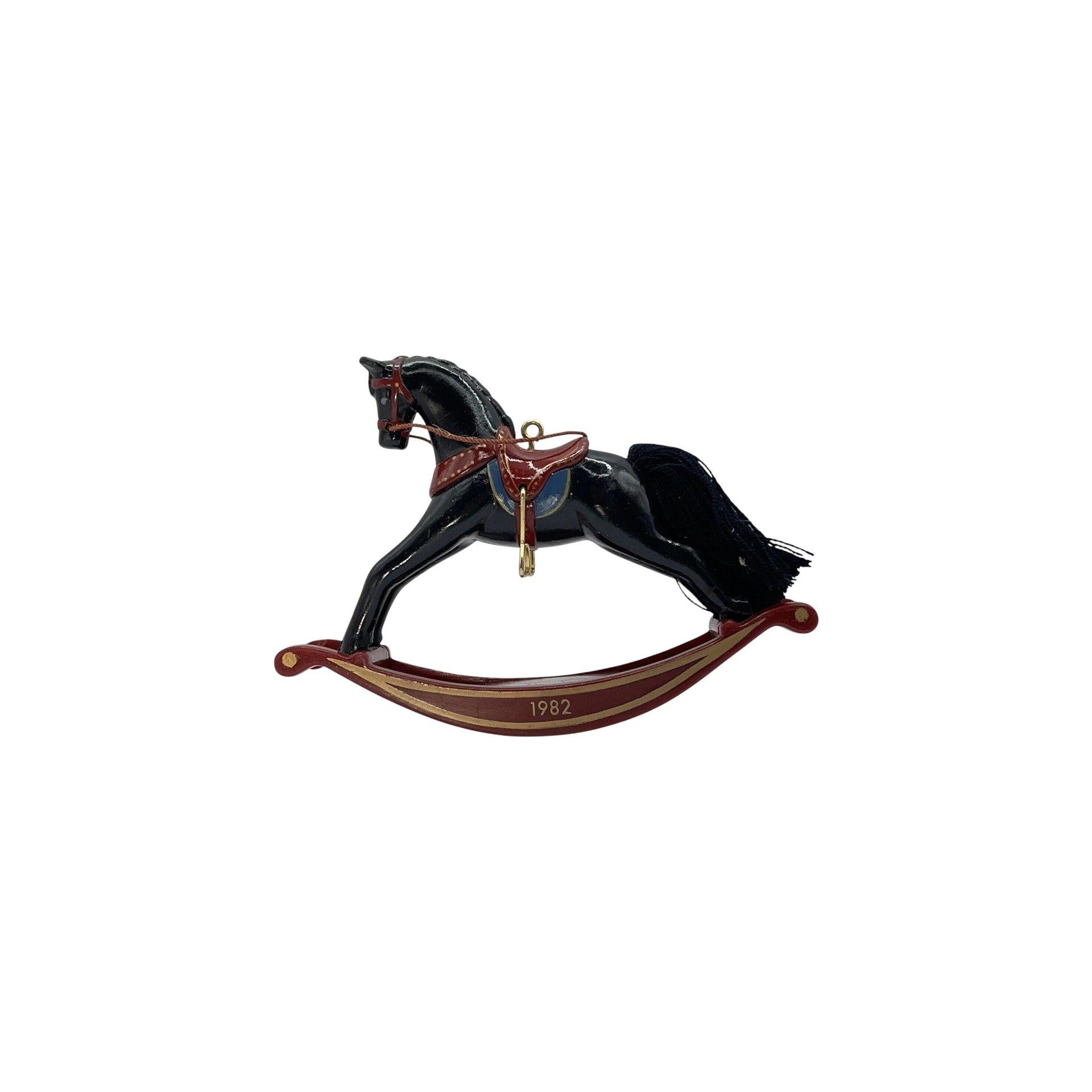 1982 Black Hallmark Ornament (Rocking Horse) QX5023 Image3