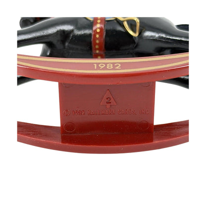 1982 Black Hallmark Ornament (Rocking Horse) QX5023 Image6