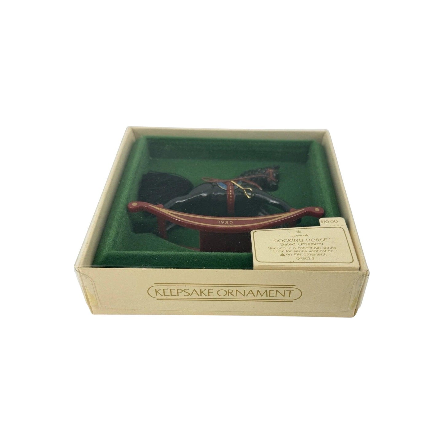 1982 Black Hallmark Ornament (Rocking Horse) QX5023 Image7