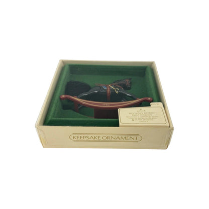 1982 Black Hallmark Ornament (Rocking Horse) QX5023 Image7