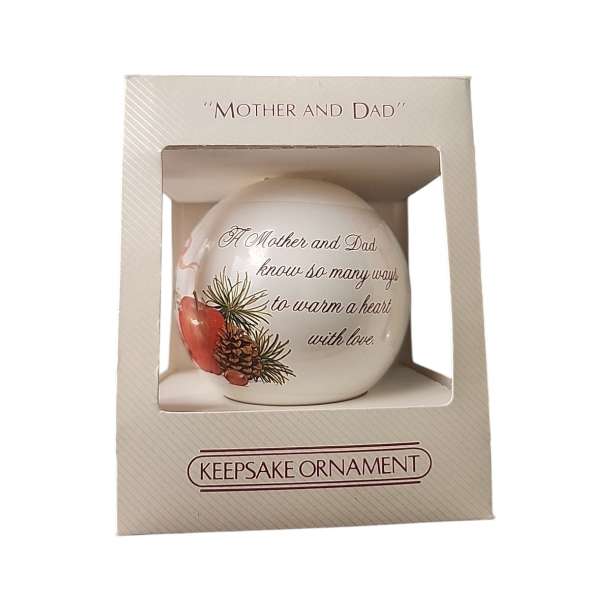 1982 Mother and Dad (Ball) Hallmark Ornament QX222-3 Image2