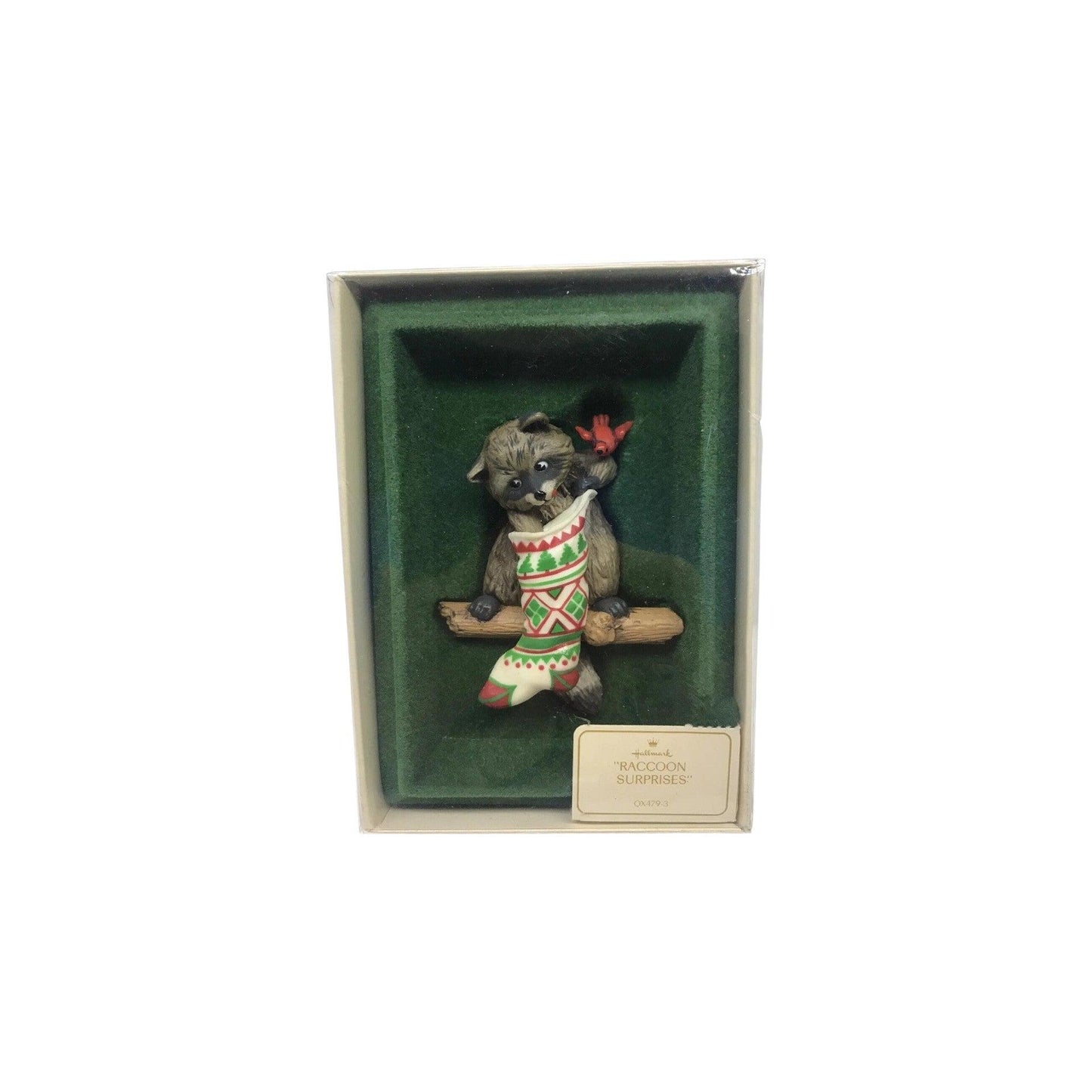 1982 Raccoon Surprise Hallmark Ornament (Raccoon) QX4793 Image2
