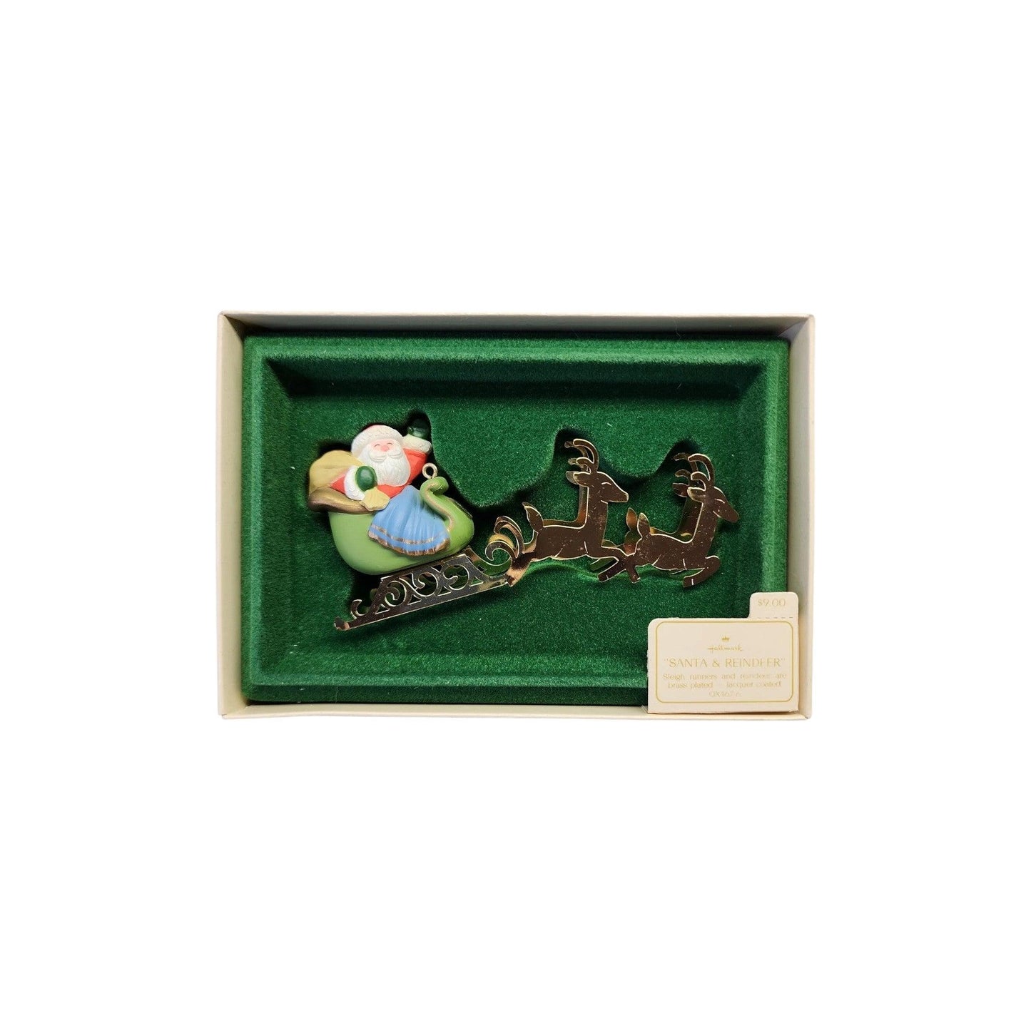 1982 Santa & Reindeer Hallmark Ornament (Santa Claus) QX4676 Image4