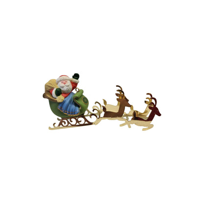 1982 Santa & Reindeer Hallmark Ornament (Santa Claus) QX4676 Image5