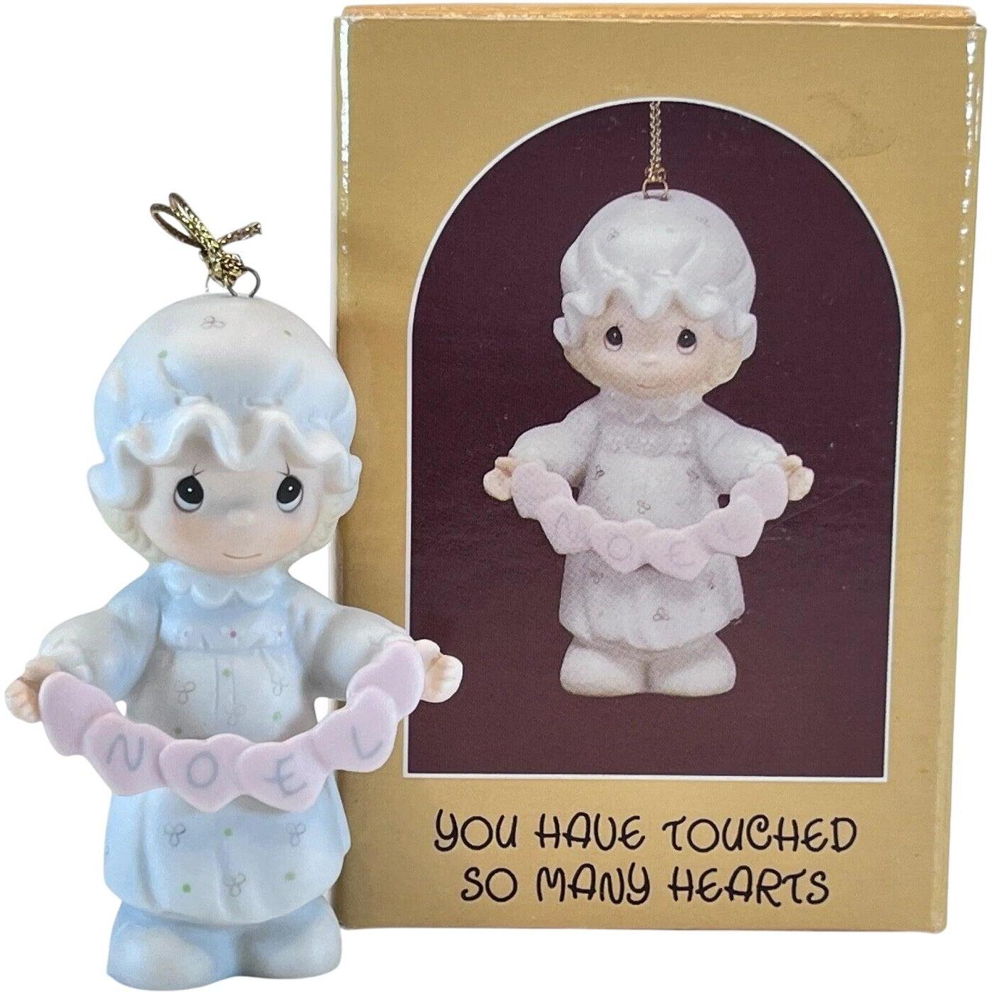 1983 Vintage Precious Moments Figurine - "You Have Touched So Many Hearts" - Charming Girl Cutting Hearts